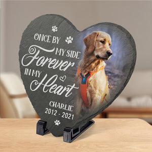 Personalized pet memorial stone close-up of engraving